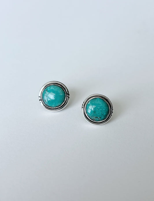 Bright Turquoise Stud Earrings