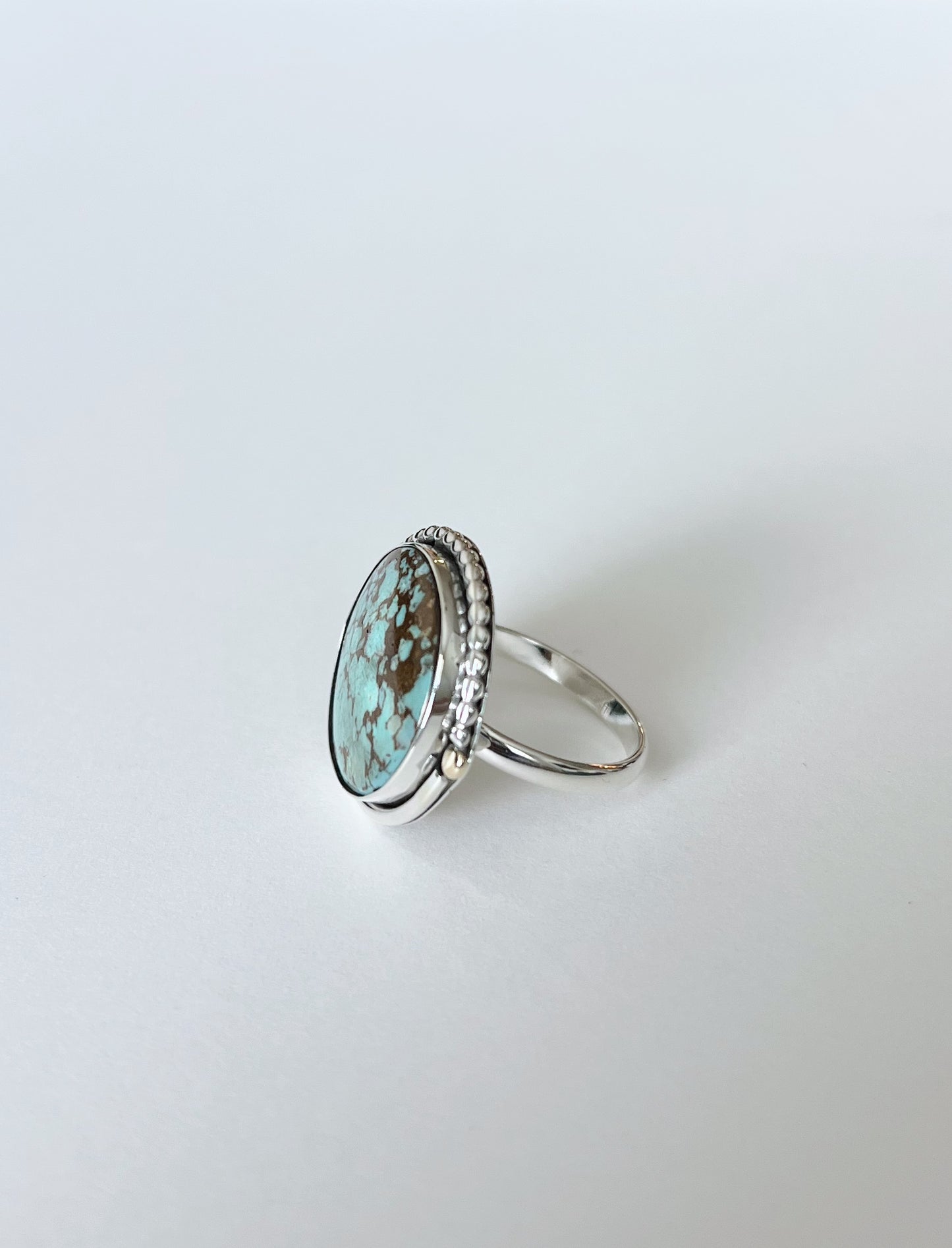 Blue and Brown Turquoise Ring