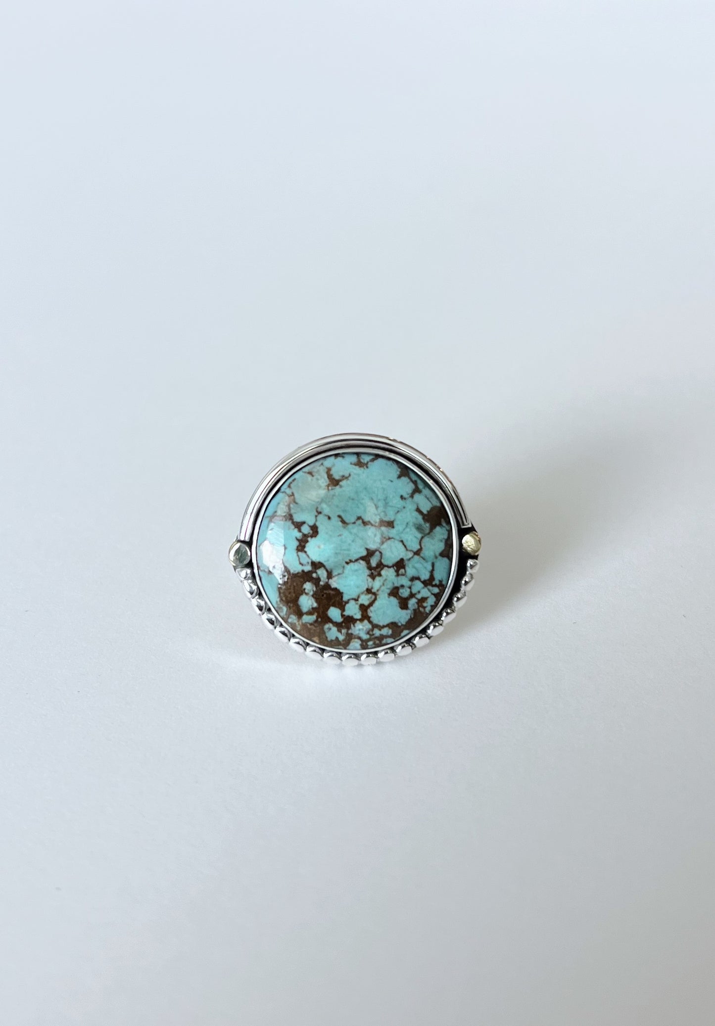 Blue and Brown Turquoise Ring