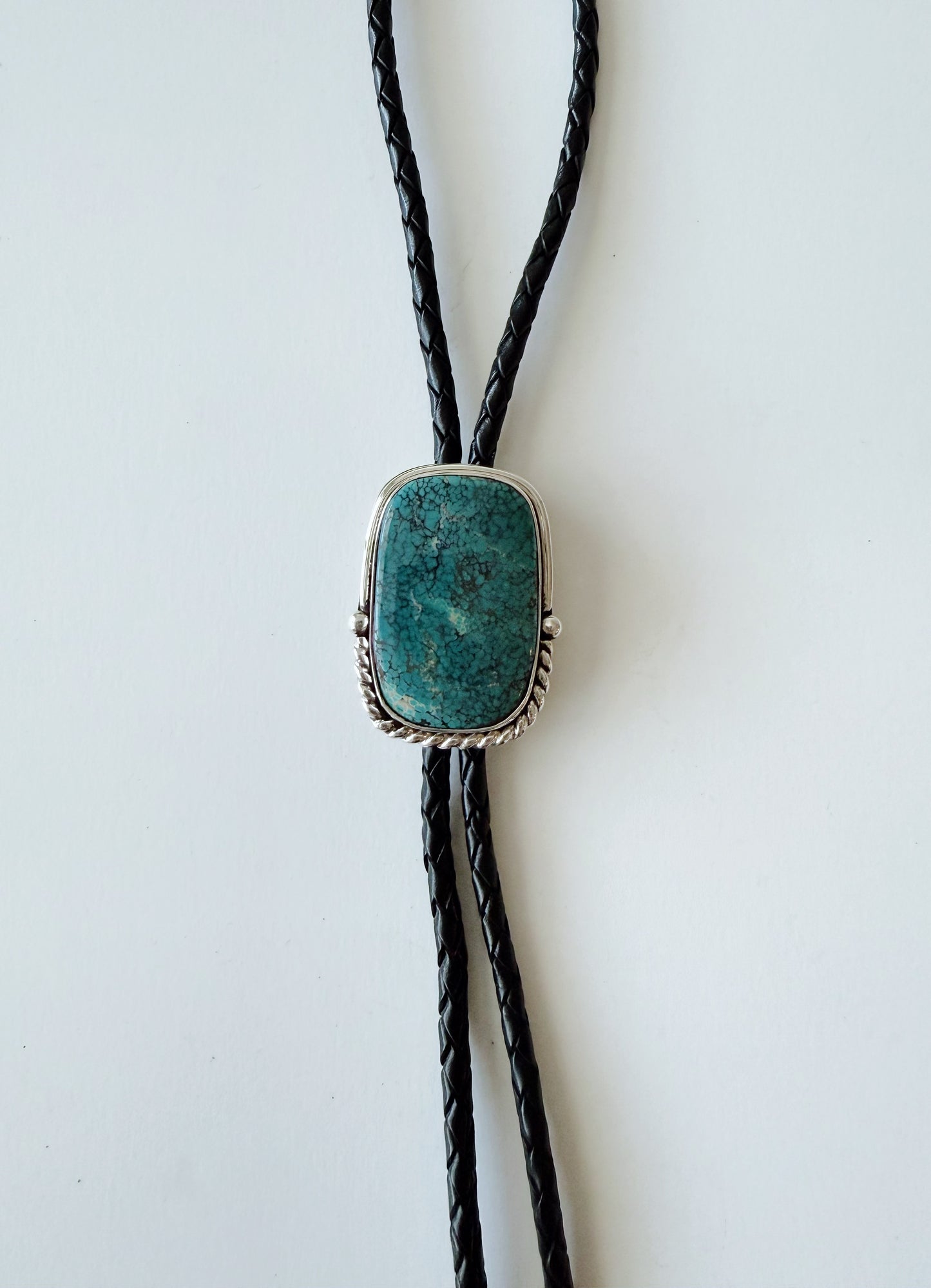 Lander Web Turquoise Bolo Tie