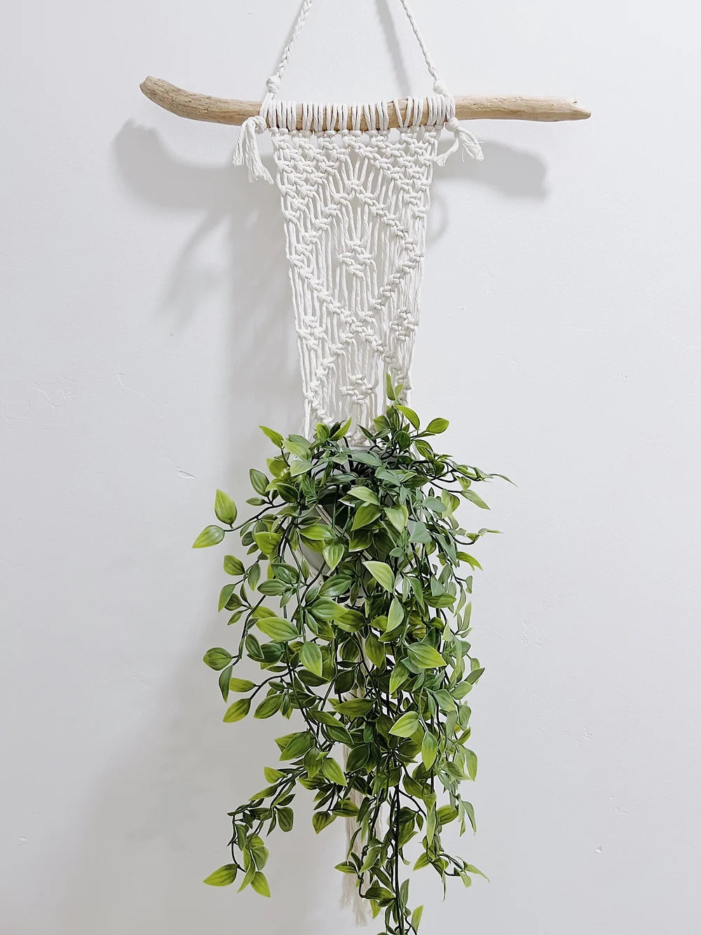 macrame plant hanger white Macramé Plant Hanger – Free & Fleeting