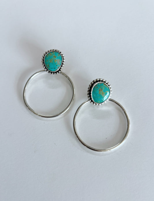 Turquoise Hoops