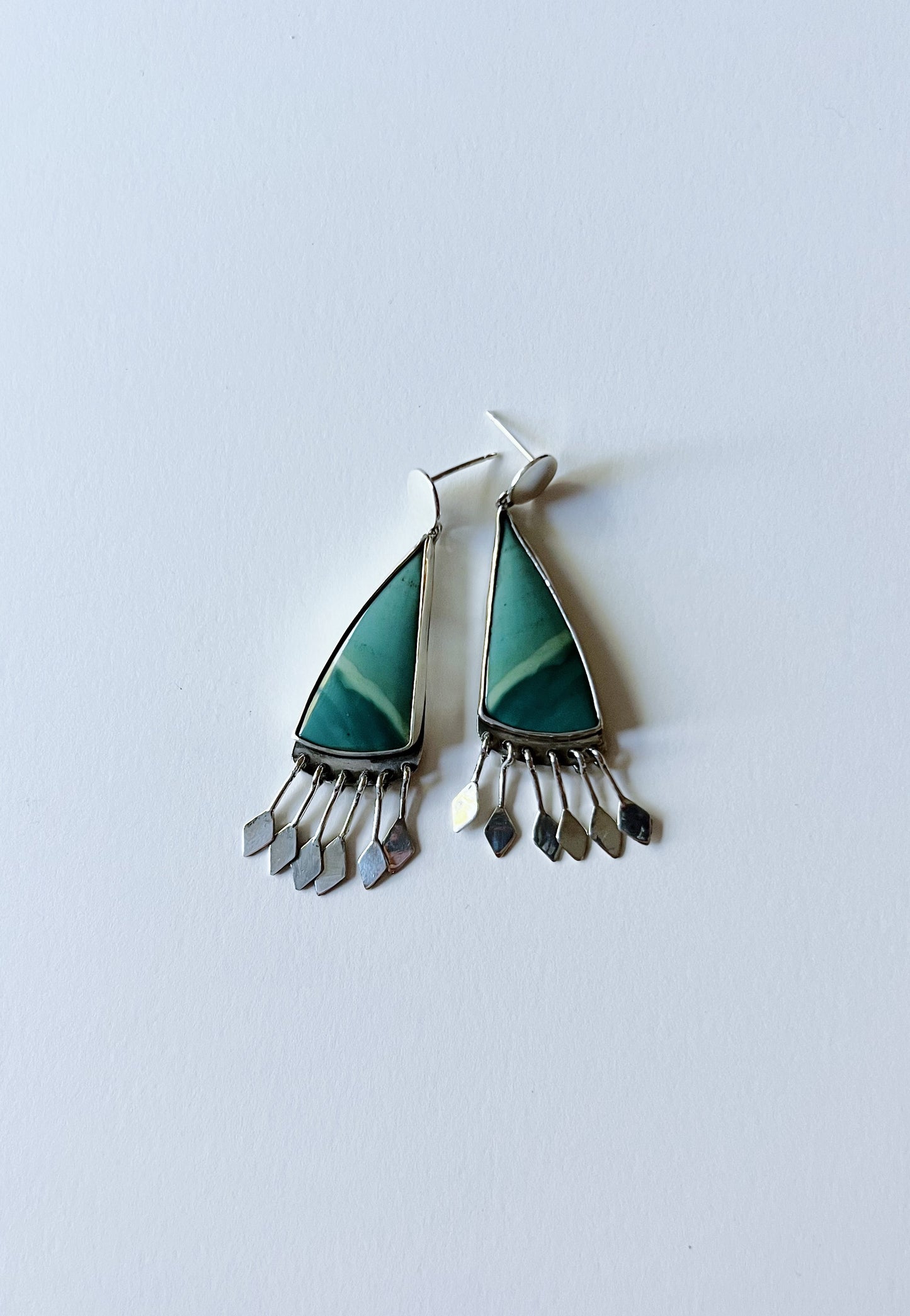 Blue Jasper Fringe Earrings