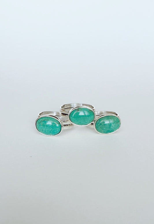Mexican Turquoise East West Ring