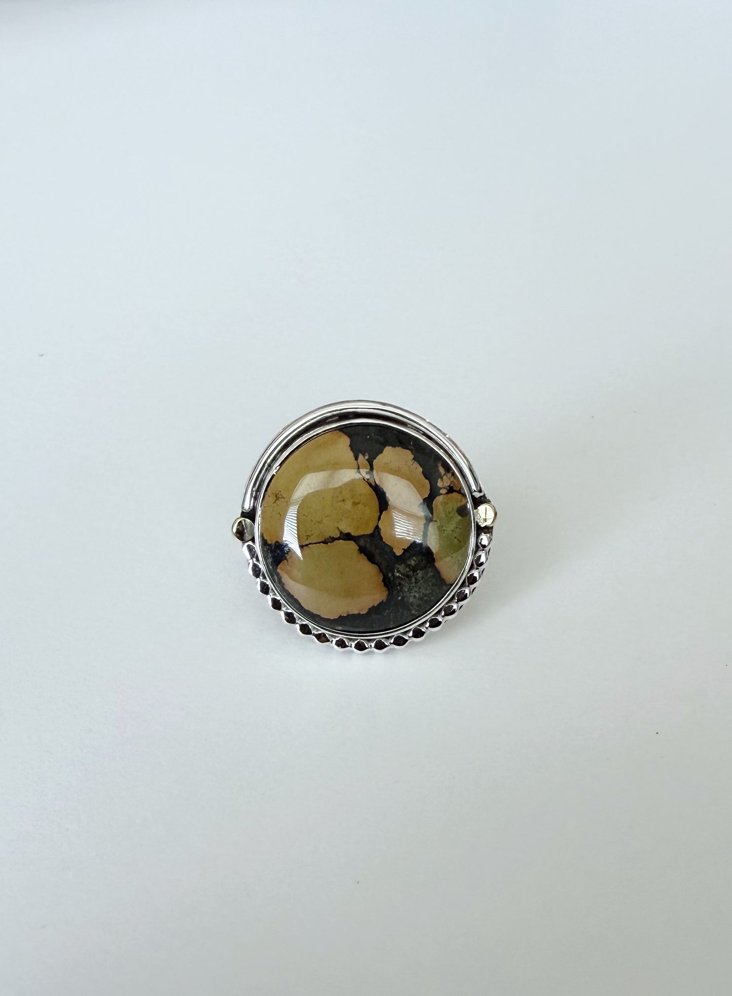 Earthy Green Turquoise Ring