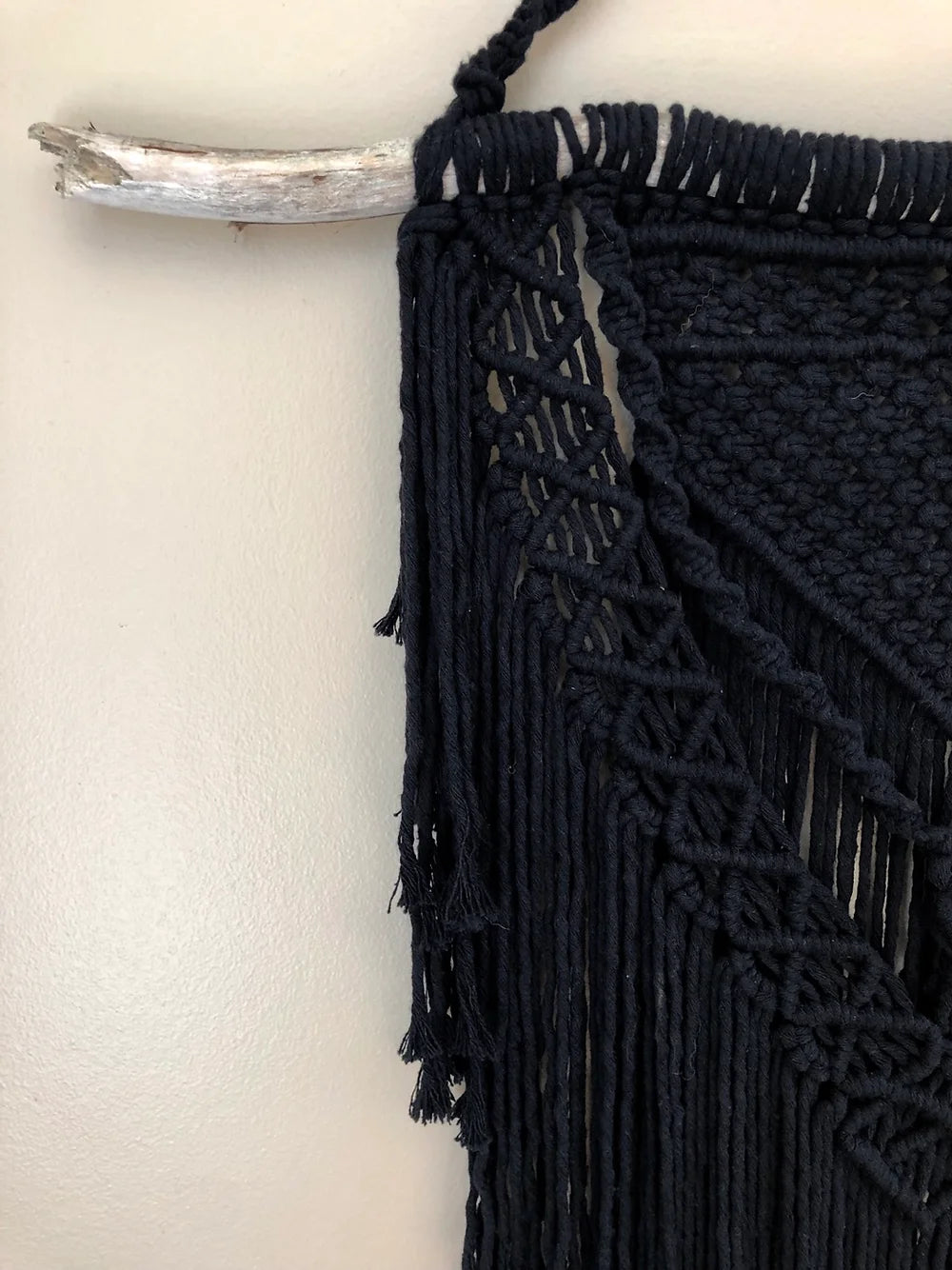 Black Macrame Wall Hanging