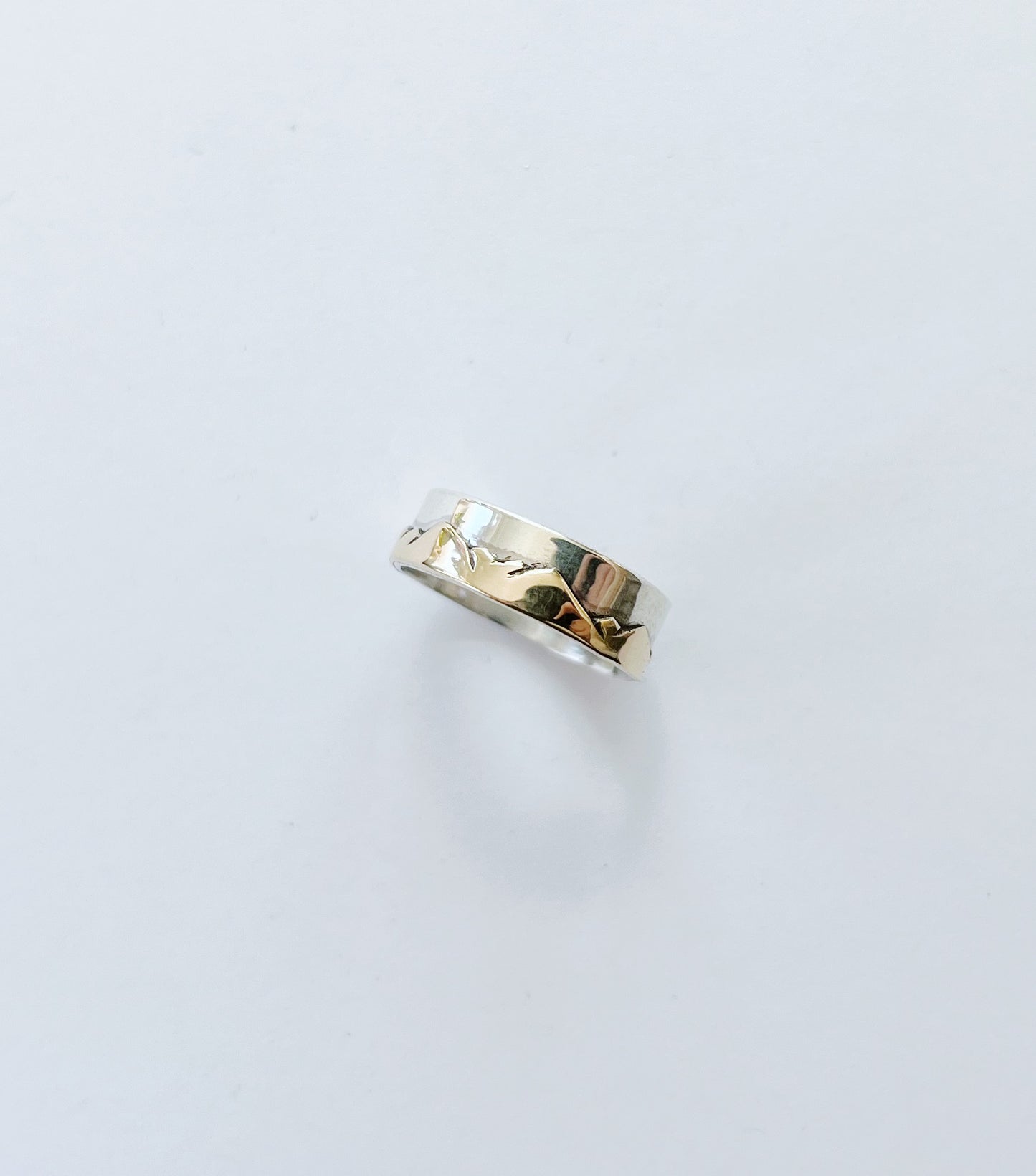 Two Toned Mountain Band Ring