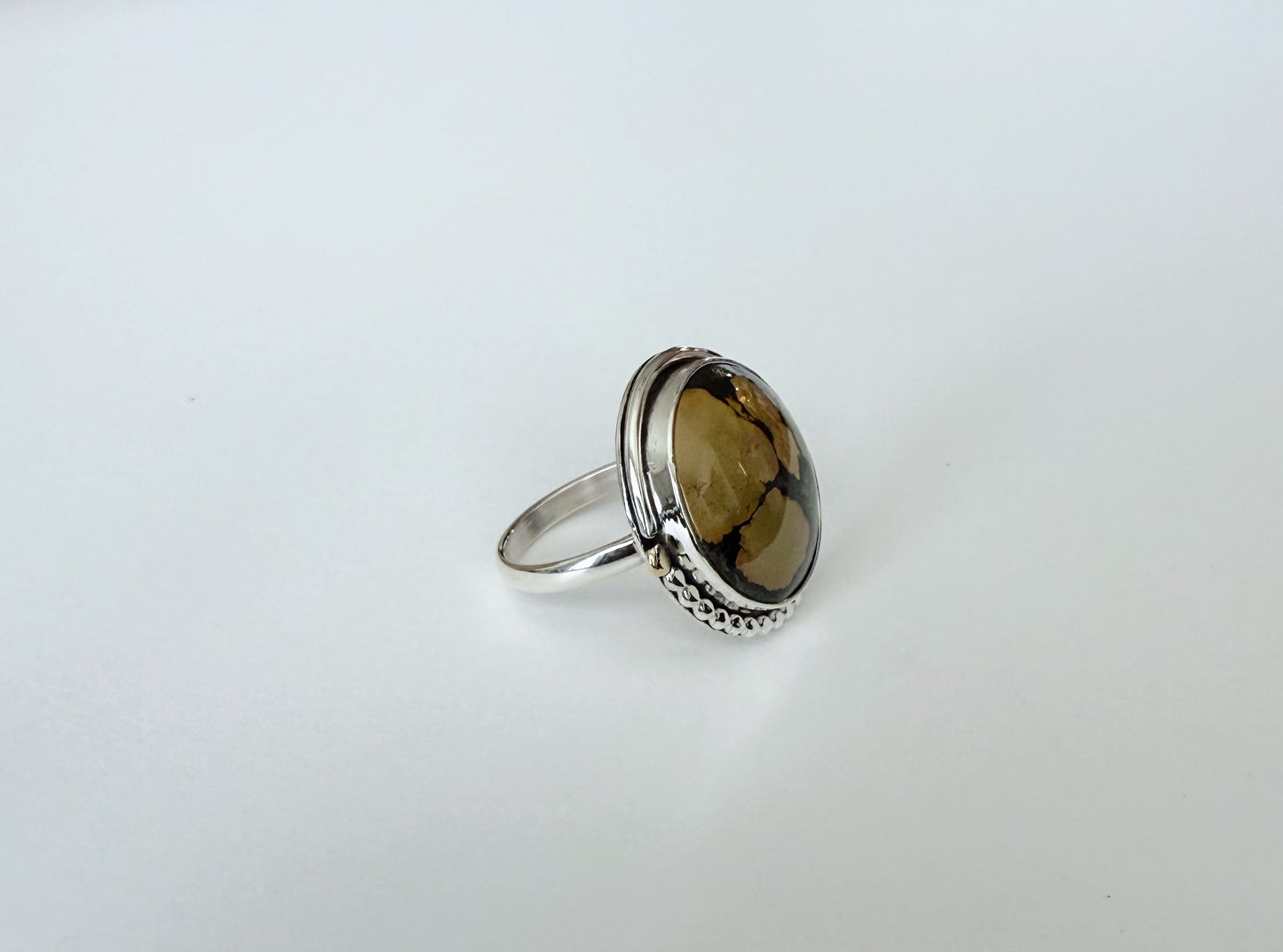 Earthy Green Turquoise Ring