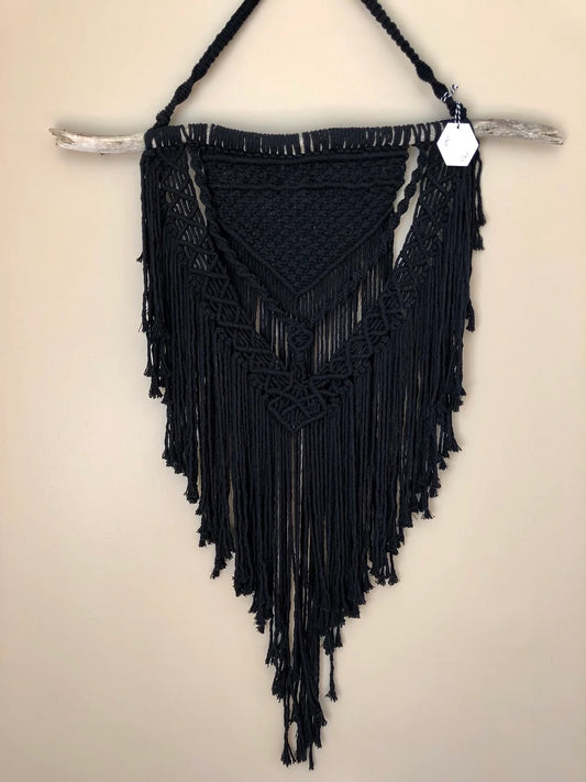 Black Macrame Wall Hanging