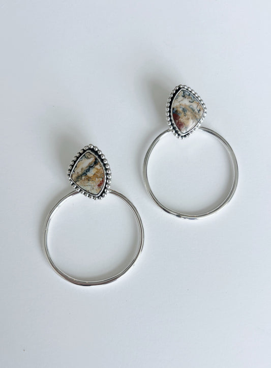 Jasper Hoop Earrings