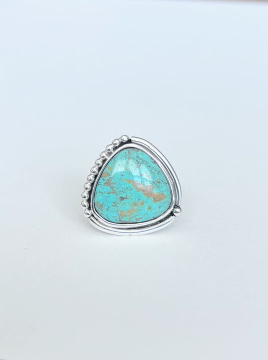 Asymmetrical Blue Turquoise Ring