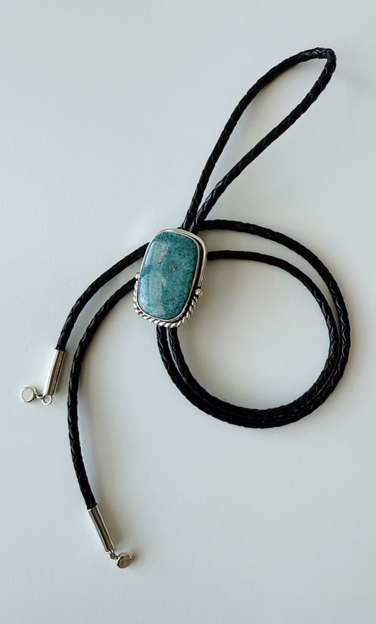 Lander Web Turquoise Bolo Tie