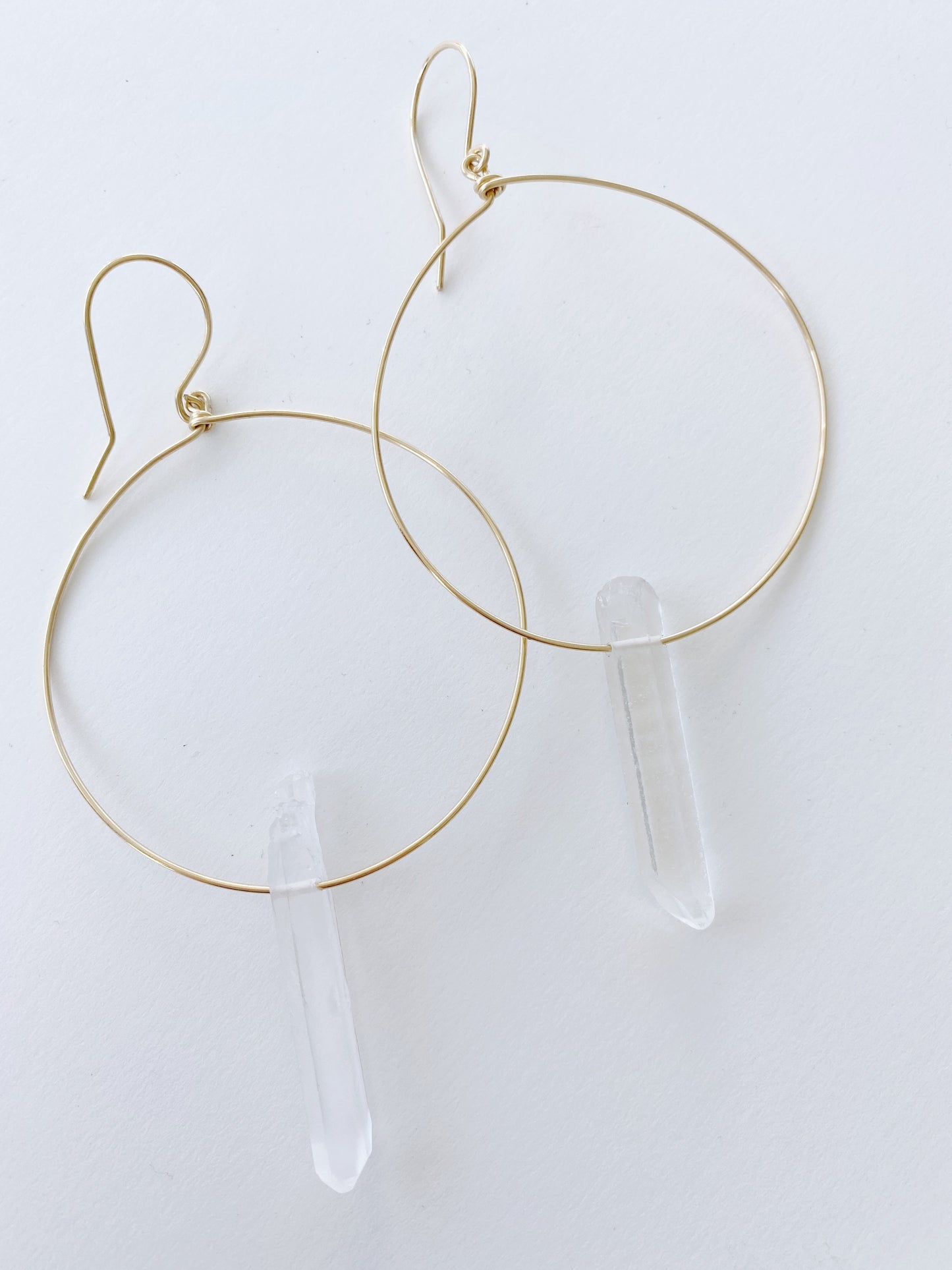 Barely There Quartz Hoops