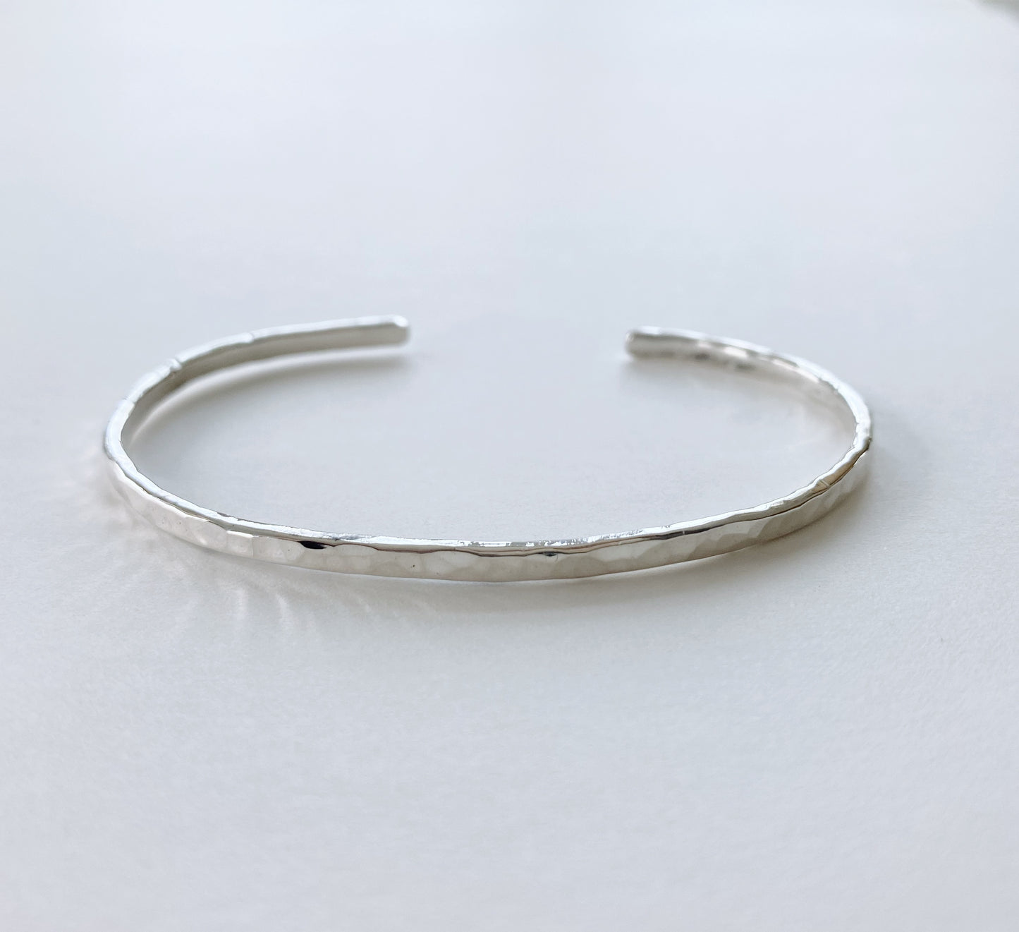 Set of Three Hammered Cuff Bracelets