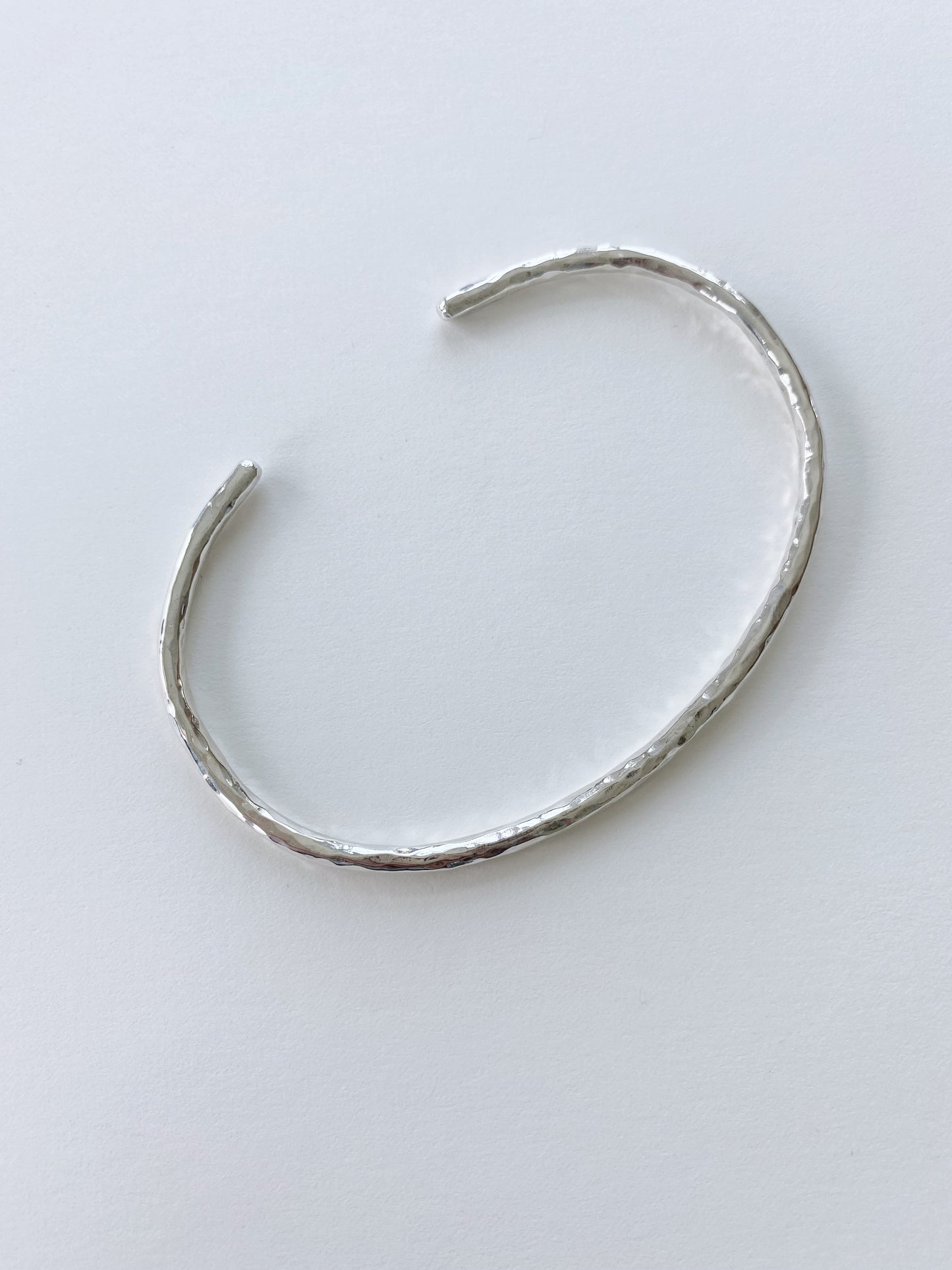 Set of Three Hammered Cuff Bracelets