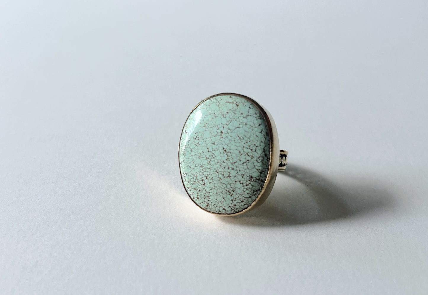 Mint Green and Gold Ring