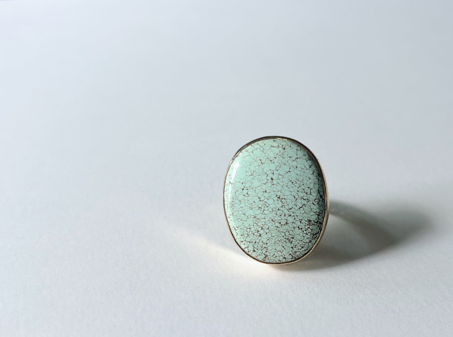 Mint Green and Gold Ring