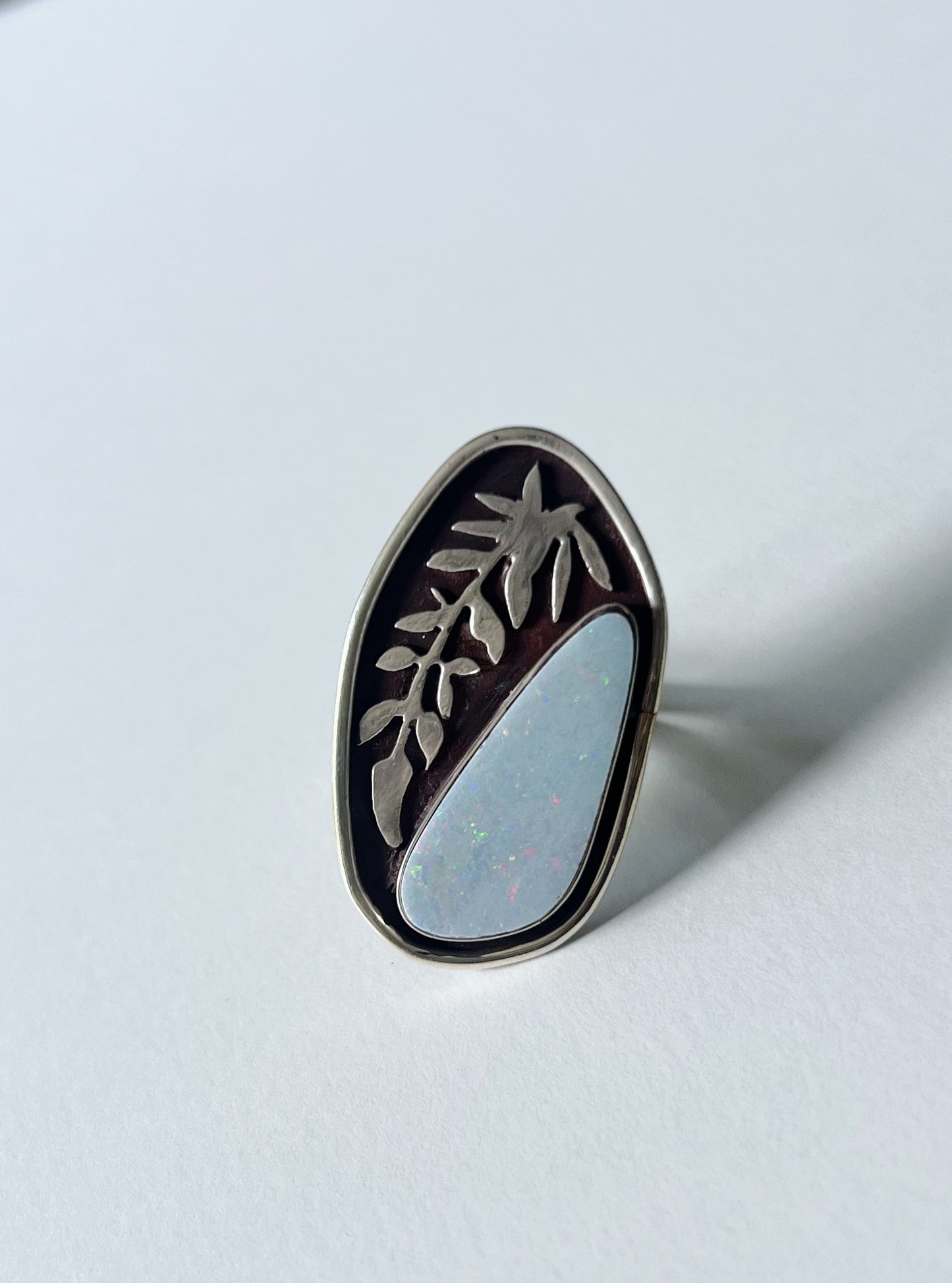 Australian Opal Bluebonnet Ring