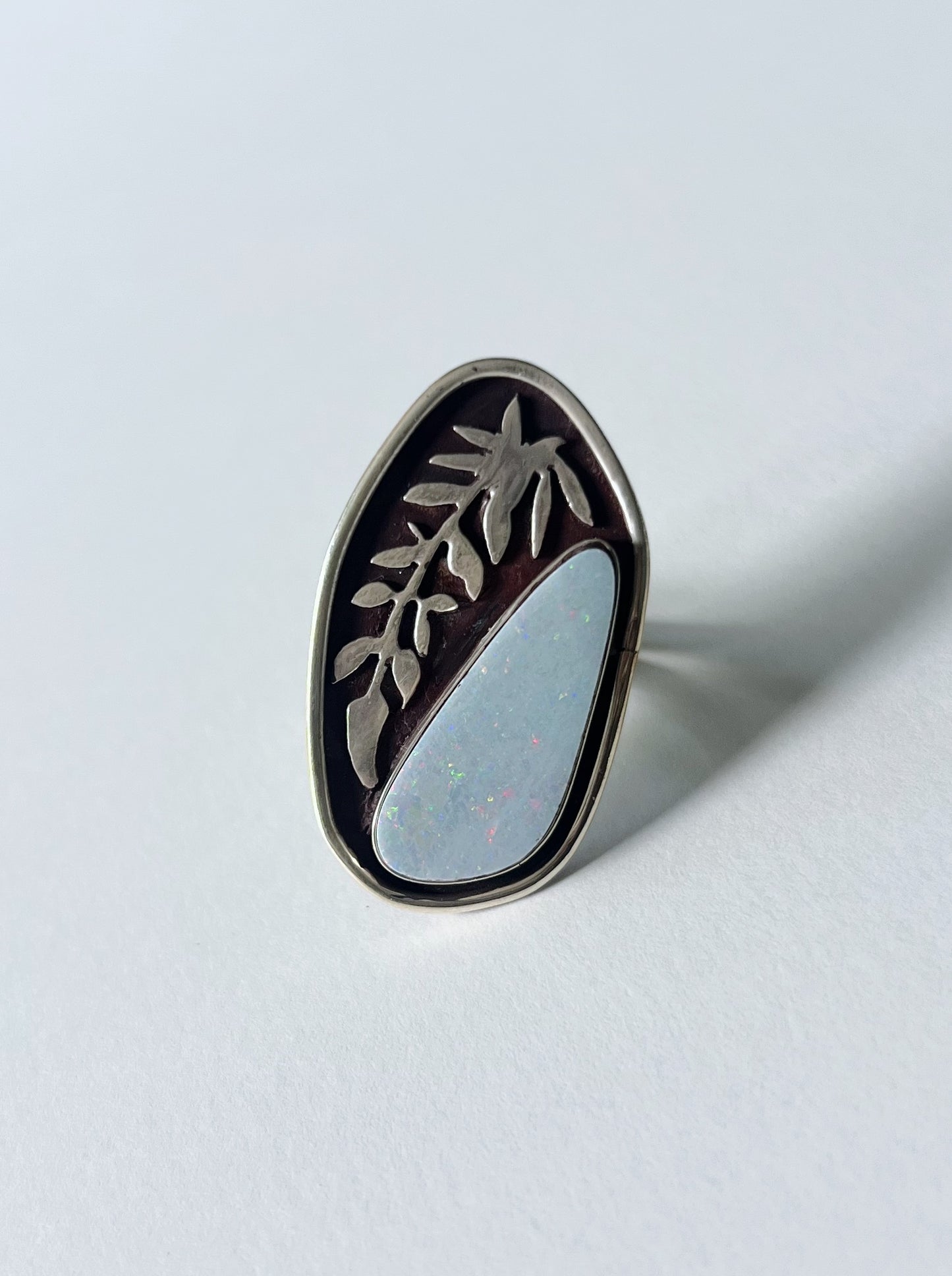 Australian Opal Bluebonnet Ring