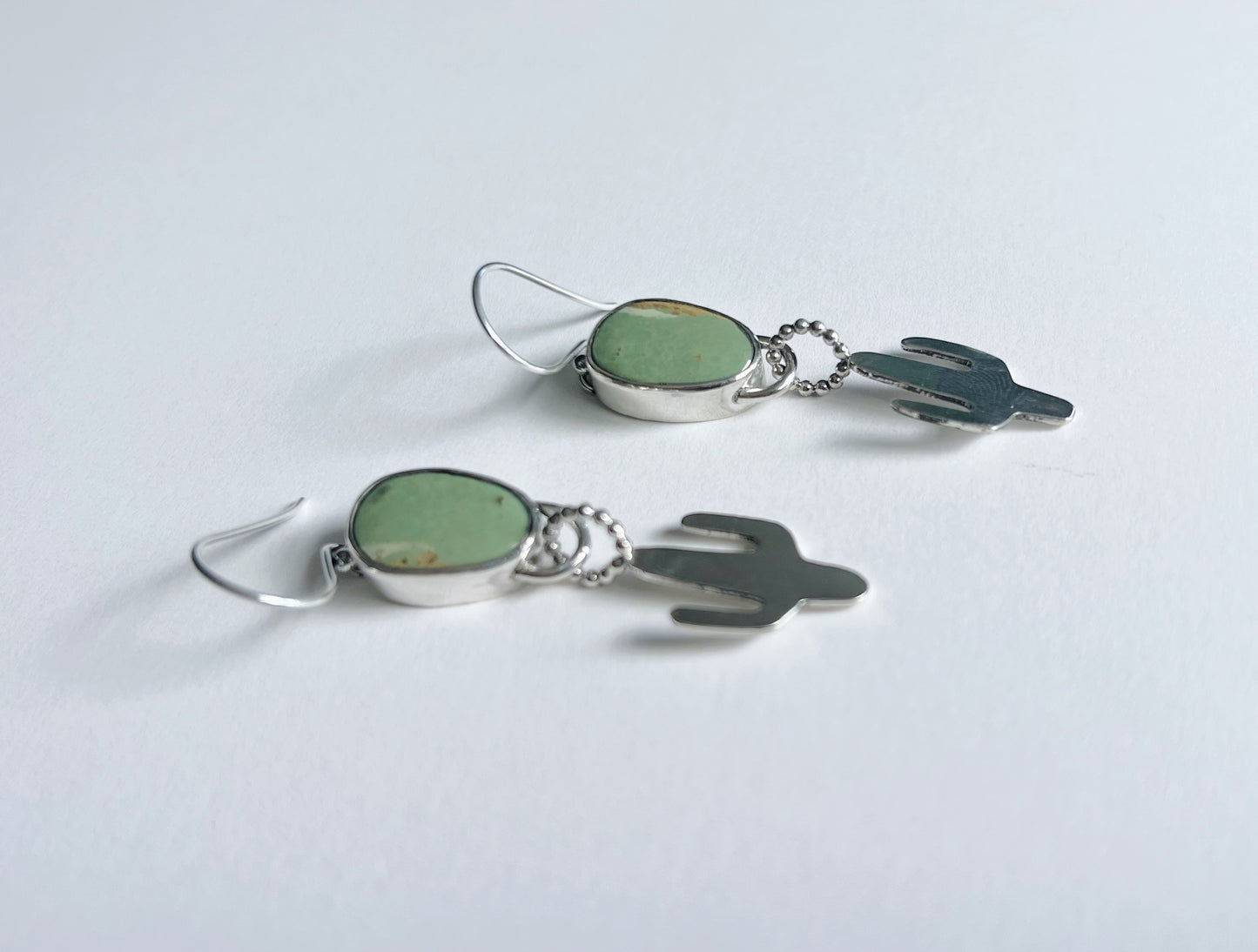 Sage Turquoise Cactus Earrings