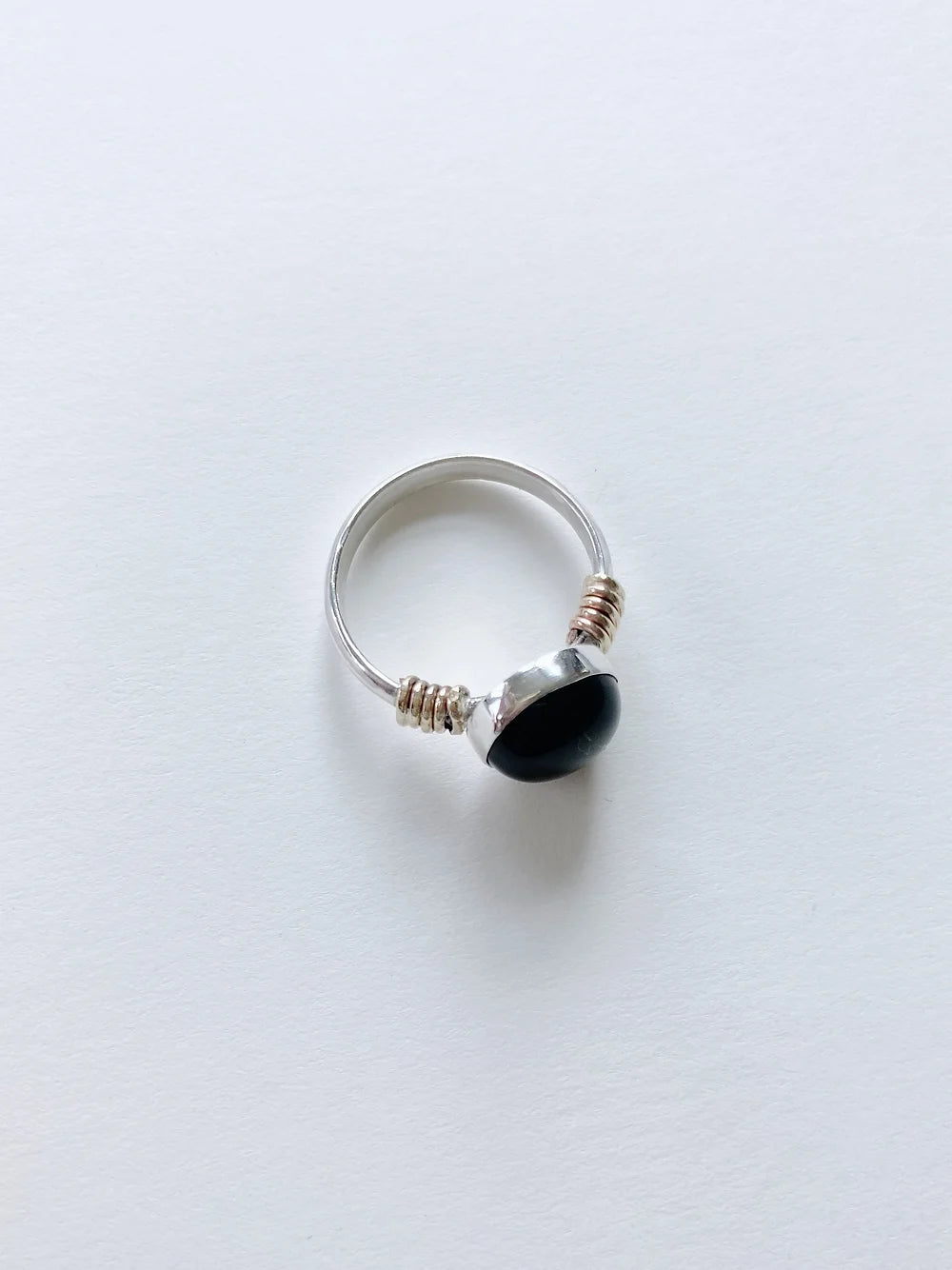 Two Toned Onyx Ring